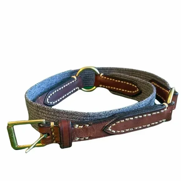 Dooney & Bourke men’s leather/ fabric belt 716